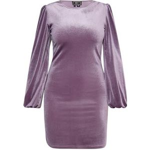 NAEMI Dames mini jurk met lange mouwen 19229189-NA01, lavendel, XS, lavendel, XS