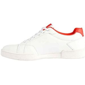 Kappa ADENIS Low-Top Sneakers voor heren, 10 UK, Wit Rood Gebroken Wit, 44.5 EU