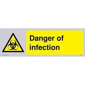 Viking Signs gevaar voor infectie teken - Vinyl Zilver sticker