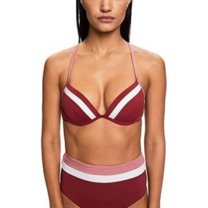 ESPRIT Dames Tayrona Beach Rcs Pad.plunge Bikini, Dark Red, B EU, dark red, B