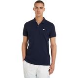 Tommy Jeans Heren TJM SLIM PLACKET POLO EXT DM0DM18312, Blauw (Dark Night Navy), L, Blauw (Donker Nacht Marine), L