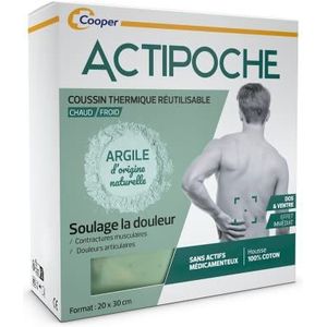 ACTIPOCHE - Thermisch kussen - Thermotherapie - Spierspanningen en gewrichtspijn - Rug en buik - Klei - 1 stuk
