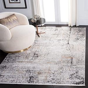 Safavieh Modern geweven rechthoekig tapijt, shivan collectie, SHV718, in grijs/goud, 122 x 183 cm voor woonkamer, slaapkamer of elke binnenruimte