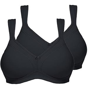 Susa Damesbeha (verpakking van 2 stuks), zwart, 95A