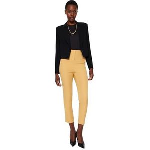 Trendyol Dames Gerade Zigaretten Hohe Taille Hose Shorts, camel, 34