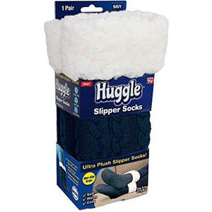 Ontel Huggle Slipper Sokken, marineblauw, one size