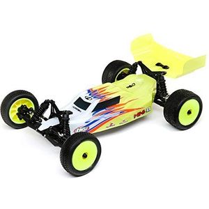 LOSI RC Car 1/16 Mini-B Brushed RTR (Ready-to-Run, geen extra artikel vereist) 2WD Buggy, geel/wit, LOS01016T3