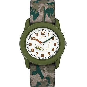 Timex Analoog kwartshorloge voor kinderen, uniseks, met stoffen armband, camouflage, Band