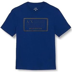 Armani Exchange Pima Cotton T-shirt voor heren, ronde hals, regular fit, New Ultramarine, XS