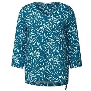 Cecil Dames blouseshirt bedrukt, teal blue, L