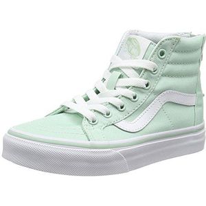 Vans Sk8-hi Zip Unisex Hi-Top Sneakers, voor kinderen, groen (gossamer Green/True White), 3 UK,35 EU, Groene Gossamer Groen True Wit, 35 EU