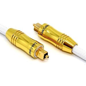 LINK CABLE STORE LCS Prime Ultimate Optische kabel (Toslink SPDIF) Professional, digitale audio, afgeschermd/geschoten, geoptimaliseerd voor tv-box, Blue-Ray-speler