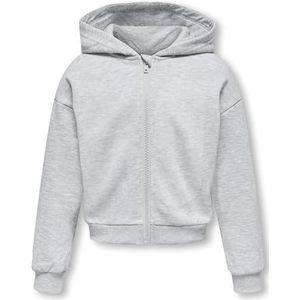 Only & Kids Kogfave L/S Zip Hood SWT, lichtgrijs gem., 146-152