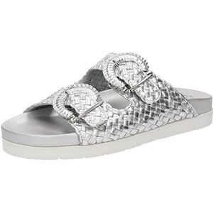 Sioux Jamescha damessandalen met sleehak, zilverkleurig., 37 EU