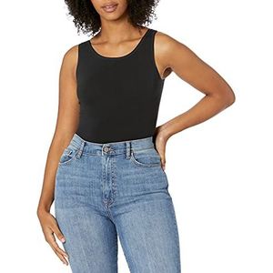 Yummie Vrouwen Scoop Neck Full Back Body Suit Bodysuit, Zwart, 2X/3X