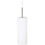 EGLO Hanglamp Troy 3, -1-pits hanglamp, materiaal: staal, kleur: nikkel mat, glas: satijn wit, fitting: E27, Ø: 10,5 cm