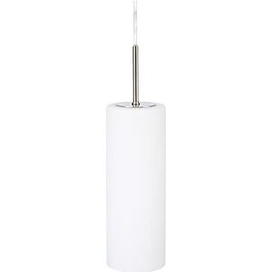 EGLO Hanglamp Troy 3, -1-pits hanglamp, materiaal: staal, kleur: nikkel mat, glas: satijn wit, fitting: E27, Ø: 10,5 cm