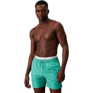 Calvin Klein Middellange Zwemshort met dubbele tailleband voor heren, Getij Jade, S