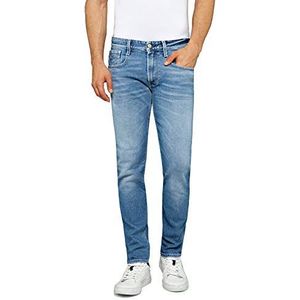 REPLAY Anbass, herenjeans slim fit, regular waist, stijlvolle stretch jeans voor mannen, denim jeans, maten: 27-40