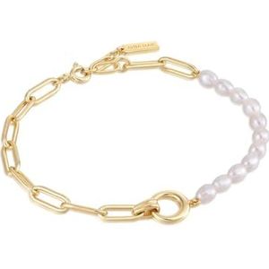 ANIA HAIE Armband Pearl Power B043-02G Dames Mid 38003 Merk, Eén maat, Metaal, Geen edelsteen