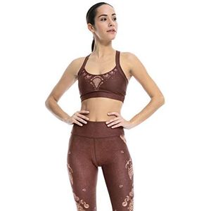 Shambhala Barcelona Ethno Bra-Oriental sportbeha voor dames, granaatkleur, extra klein