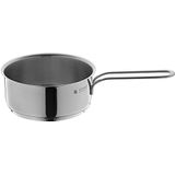WMF Mini steelpan 14 cm zonder deksel, kleine kookpan 0,9 l, melkpan, kleine pan voor eenpersoonshuishouden, Cromargan roestvrij staal, inductie, stapelbaar