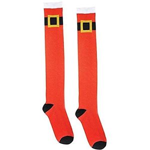 amscan - Kerstman Kniekousen - Rood - 1 Paar