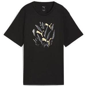 PUMA - Graphic Relaxed Leaf - T-shirt - Zwart