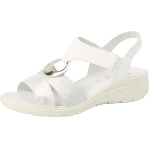 imac spa D.Charlotte Enval sandalen met sleehak voor dames, wit, 37 EU, Wit, 37 EU