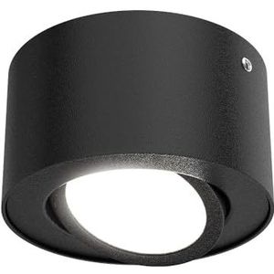 Briloner Leuchten - LED opbouwlamp, plafondlamp 5 W, reflector draaibaar, 470 lumen, 3.000 Kelvin, zwart, Ø 9 cm