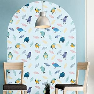 Ambiance Sticker Vliesbehang, voorgelijmd, reuze-fresks, vogelbogen, decoratieve lijm, H131 x B90 cm
