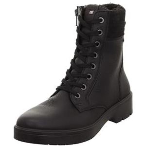 Legero - Veterlaarsjes - Zwart - Leer - Middelhoge Hak