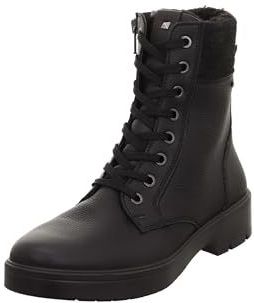 Legero - Veterlaarsjes - Zwart - Leer - Middelhoge Hak