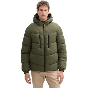 TOM TAILOR Denim Winterjas met capuchon voor heren, 23802 - Urban Olive Green, XXL