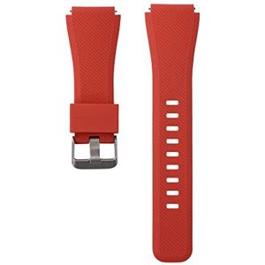 SYSTEM-S Armband flexibel van siliconen 22 mm voor Samsung Gear S3 smartwatch in rood, rood, Eine Grösse