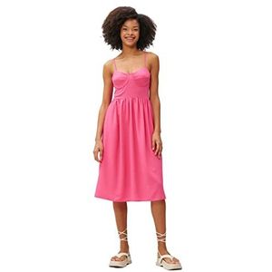 Koton Midi-jurk voor dames, viscosemix, underwired gestructureerde midi-jurk, roze (293), 40
