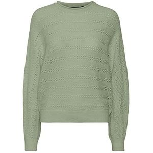 VERO MODA Vmtwig Ls O-Neck Batwing Ga Pullover voor dames, Reseda., S