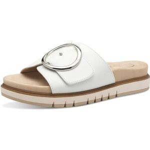 Tamaris - COMFORT - Dames Slipper - Wit - Leer - Wide Fit