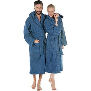 CelinaTex S-XXXL badjas capuchon effen lang opgestikte zakken dames heren unisex warm badstof katoen OEKO-TEX Montana