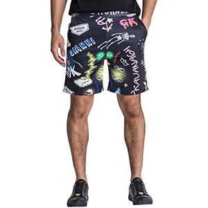 Gianni Kavanagh Zwart Futura Casual Shorts Heren, Zwart, L