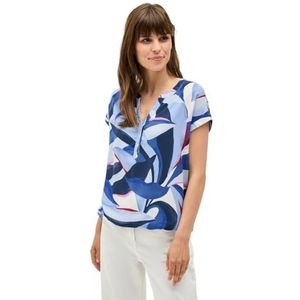 Urban Navy Blue - Blouse - Katoen - Korte Mouwen - Ronde Hals