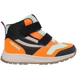 Viking Century Mid WP 2V, uniseks babyschoenen voor kinderen en jongens, Zwart Oranje, 33 EU