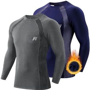 MEETWEE - Thermoshirt - Thermisch Ondergoed - Heren - Winddicht - Zacht Fleece