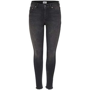 ONLY Dames skinny fit jeans ONLBlush Mid enkels, zwart denim, L/30