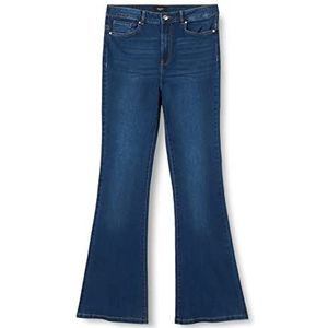 VERO MODA Tall VMSIGA HR Flared Jeans VI3267 TLL Broek, Dark Blue Denim, 28/36, donkerblauw (dark blue denim), 28W x 36L