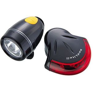 Topeak Highlite Combo II verlichtingsset voor voor- en achterkant, uniseks, zwart, eenheidsmaat