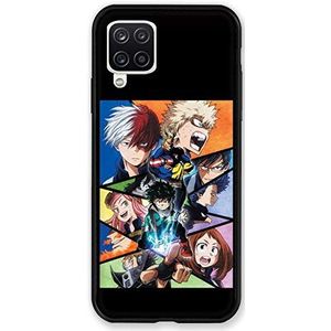Cokitec Beschermhoes voor Samsung Galaxy A12, Manga My Hero Academia, zwart