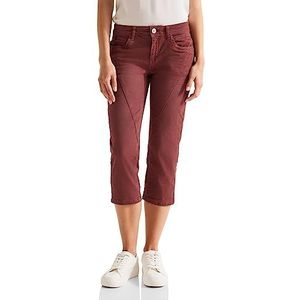 Street One 3/4 jeansbroek voor dames, Foxy Red Washed, 30W x 22L