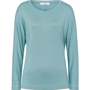 BRAX Dames Style Charlene Fluid Basic Shirt met lange mouwen Sweatshirt, Jade, 46