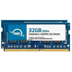 OWC - 64 GB OWC-geheugenupgrade-kit - 2 x 32 GB PC21300 DDR4 2666 MHz SO-DIMM's voor Mac mini (2018 - Stroom), iMac (2017-2020) en compatibele pc's